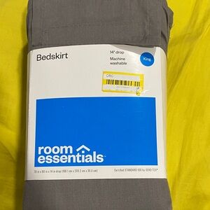 Room Essentials Gray Bedskirt - King